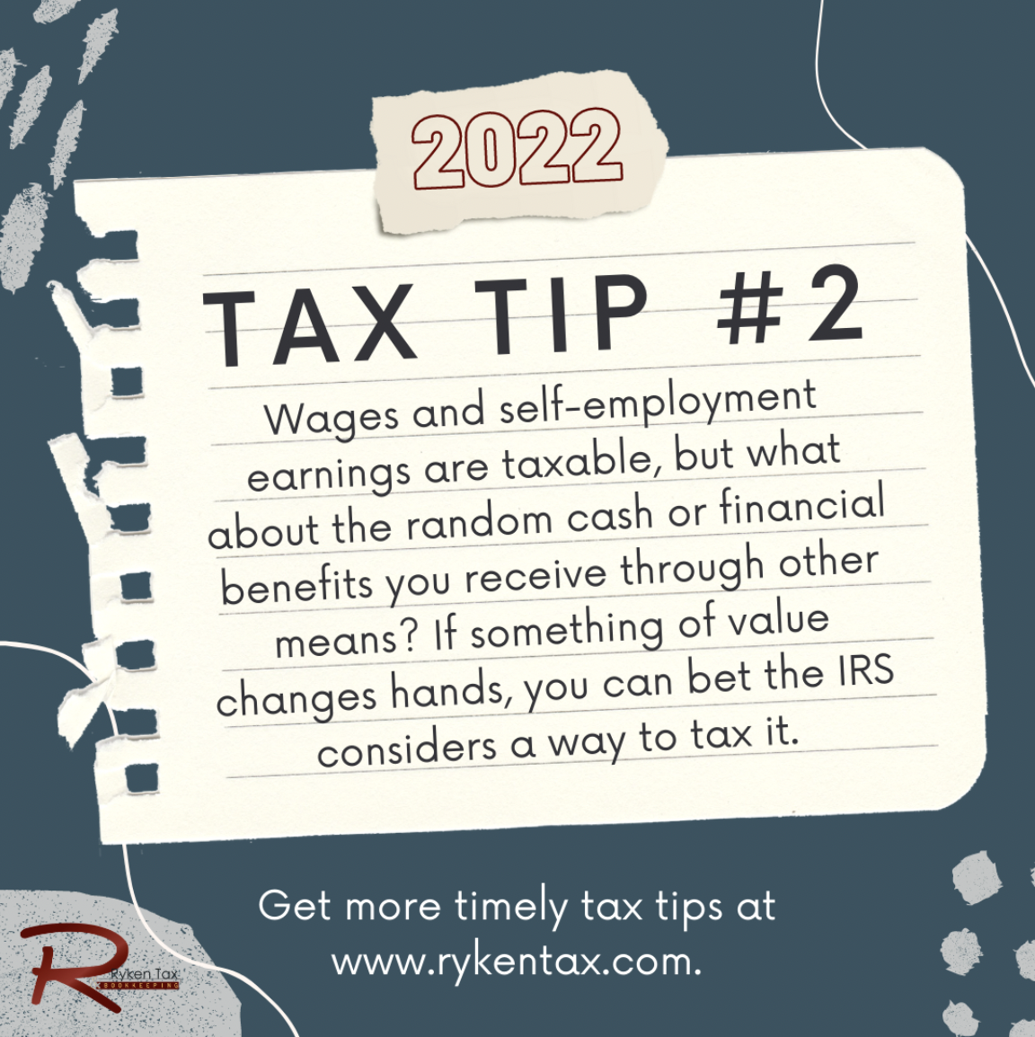 Tax Tip 2 I Owe Tax on That? Part 1 Ryken Tax & Bookkeeping